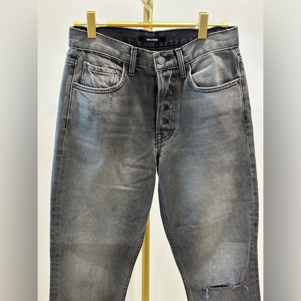 Grlfrnd denim, karolina in grey. Size 25. With raw hem. New without tags! - Picture 2 of 14